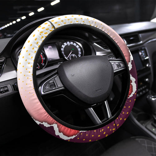 Brisbane Broncos vs Dolphins Steering Wheel Cover Rivalry Dynamic Sports Rugby Mascot Graphic Art