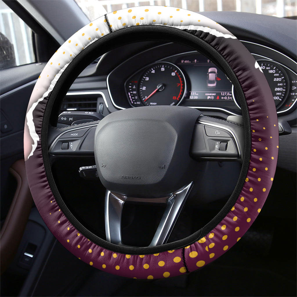 Brisbane Broncos vs Dolphins Steering Wheel Cover Rivalry Dynamic Sports Rugby Mascot Graphic Art