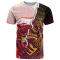 Personalized Brisbane Broncos vs Dolphins T Shirt Rivalry Dynamic Sports Rugby Mascot Graphic Art