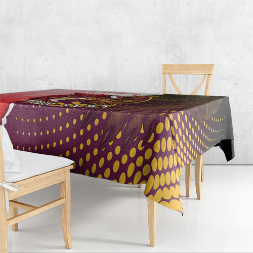 Personalized Brisbane Broncos vs Dolphins Tablecloth Rivalry Dynamic Sports Rugby Mascot Graphic Art