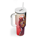 Personalized Brisbane Broncos vs Dolphins Tumbler With Handle Rivalry Dynamic Sports Rugby Mascot Graphic Art