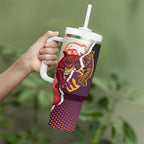 Personalized Brisbane Broncos vs Dolphins Tumbler With Handle Rivalry Dynamic Sports Rugby Mascot Graphic Art