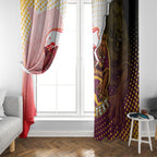 Personalized Brisbane Broncos vs Dolphins Window Curtain Rivalry Dynamic Sports Rugby Mascot Graphic Art