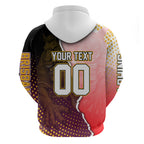 Personalized Brisbane Broncos vs Dolphins Zip Hoodie Rivalry Dynamic Sports Rugby Mascot Graphic Art