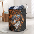 Wests Tigers Rugby Laundry Basket Tribal Polynesian Power Art - Lightning Mascot
