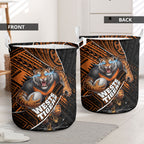 Wests Tigers Rugby Laundry Basket Tribal Polynesian Power Art - Lightning Mascot