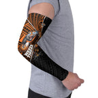 Wests Tigers Rugby Arm Sleeves Tribal Polynesian Power Art - Lightning Mascot