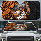 Wests Tigers Rugby Auto Sun Shade Tribal Polynesian Power Art - Lightning Mascot