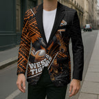 Wests Tigers Rugby Blazer Tribal Polynesian Power Art - Lightning Mascot