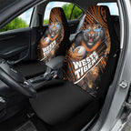 Wests Tigers Rugby Car Seat Cover Tribal Polynesian Power Art - Lightning Mascot