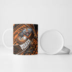 Wests Tigers Rugby Ceramic Mug Tribal Polynesian Power Art - Lightning Mascot