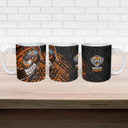 Wests Tigers Rugby Ceramic Mug Tribal Polynesian Power Art - Lightning Mascot