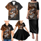 Wests Tigers Rugby Family Matching Puletasi and Hawaiian Shirt Tribal Polynesian Power Art - Lightning Mascot