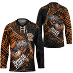 Wests Tigers Rugby Hockey Jersey Tribal Polynesian Power Art - Lightning Mascot