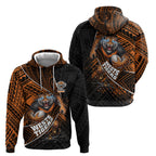 Wests Tigers Rugby Hoodie Tribal Polynesian Power Art - Lightning Mascot