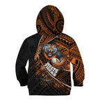 Wests Tigers Rugby Kid Hoodie Tribal Polynesian Power Art - Lightning Mascot