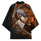 Wests Tigers Rugby Kimono Tribal Polynesian Power Art - Lightning Mascot
