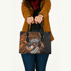 Wests Tigers Rugby Leather Bag Tribal Polynesian Power Art - Lightning Mascot