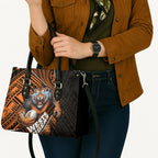Wests Tigers Rugby Leather Bag Tribal Polynesian Power Art - Lightning Mascot