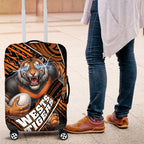 Wests Tigers Rugby Luggage Cover Tribal Polynesian Power Art - Lightning Mascot