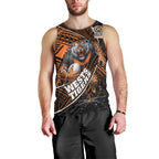 Wests Tigers Rugby Men Tank Top Tribal Polynesian Power Art - Lightning Mascot
