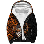 Wests Tigers Rugby Sherpa Hoodie Tribal Polynesian Power Art - Lightning Mascot