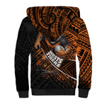 Wests Tigers Rugby Sherpa Hoodie Tribal Polynesian Power Art - Lightning Mascot