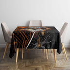 Wests Tigers Rugby Tablecloth Tribal Polynesian Power Art - Lightning Mascot