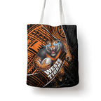 Wests Tigers Rugby Tote Bag Tribal Polynesian Power Art - Lightning Mascot