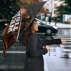Wests Tigers Rugby Umbrella Tribal Polynesian Power Art - Lightning Mascot