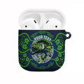 Personalised Barramundi Fishing AirPods Case Aboriginal Dot Art Fierce Fish