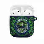 Personalised Barramundi Fishing AirPods Case Aboriginal Dot Art Fierce Fish