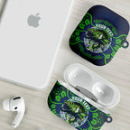 Personalised Barramundi Fishing AirPods Case Aboriginal Dot Art Fierce Fish