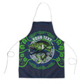 Personalised Barramundi Fishing Apron Aboriginal Dot Art Fierce Fish