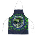 Personalised Barramundi Fishing Apron Aboriginal Dot Art Fierce Fish