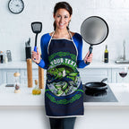 Personalised Barramundi Fishing Apron Aboriginal Dot Art Fierce Fish