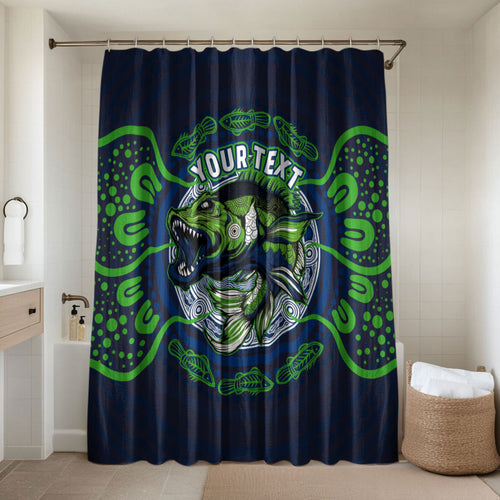 Personalised Barramundi Fishing Bathroom Set Aboriginal Dot Art Fierce Fish