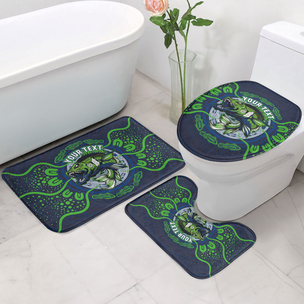 Personalised Barramundi Fishing Bathroom Set Aboriginal Dot Art Fierce Fish