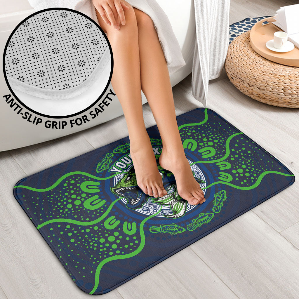 Personalised Barramundi Fishing Bathroom Set Aboriginal Dot Art Fierce Fish