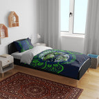 Personalised Barramundi Fishing Bedding Set Aboriginal Dot Art Fierce Fish