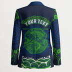 Personalised Barramundi Fishing Blazer Aboriginal Dot Art Fierce Fish