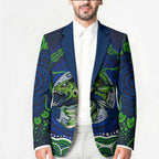 Personalised Barramundi Fishing Blazer Aboriginal Dot Art Fierce Fish