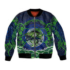 Personalised Barramundi Fishing Bomber Jacket Aboriginal Dot Art Fierce Fish