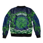 Personalised Barramundi Fishing Bomber Jacket Aboriginal Dot Art Fierce Fish