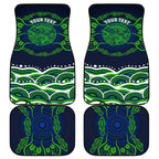 Personalised Barramundi Fishing Car Mats Aboriginal Dot Art Fierce Fish