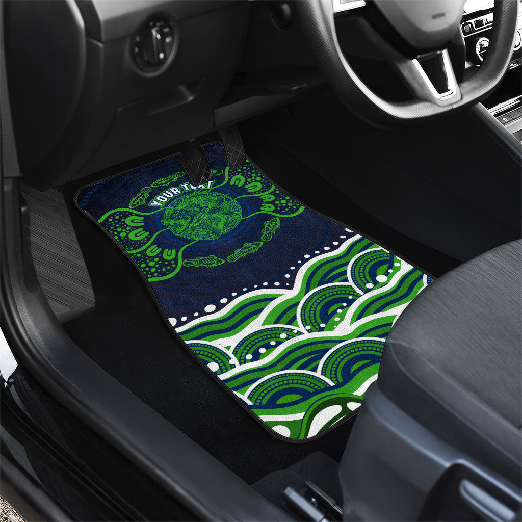 Personalised Barramundi Fishing Car Mats Aboriginal Dot Art Fierce Fish