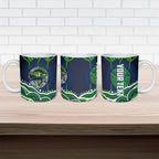 Personalised Barramundi Fishing Ceramic Mug Aboriginal Dot Art Fierce Fish