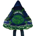 Personalised Barramundi Fishing Cloak Aboriginal Dot Art Fierce Fish