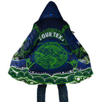 Personalised Barramundi Fishing Cloak Aboriginal Dot Art Fierce Fish