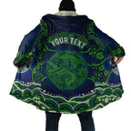 Personalised Barramundi Fishing Cloak Aboriginal Dot Art Fierce Fish